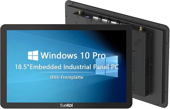 18.5 inch Embedded Industrial Panel PC,10 Point Capacitive 1920 * 1080 Touch Screen,VESA Bracket,Win 10 Computer for Automation,HDMI,2xLAN,4xUSB,6xRS232,VGAI5-3210M,8GB-DDR3 RAM 128GB SSD