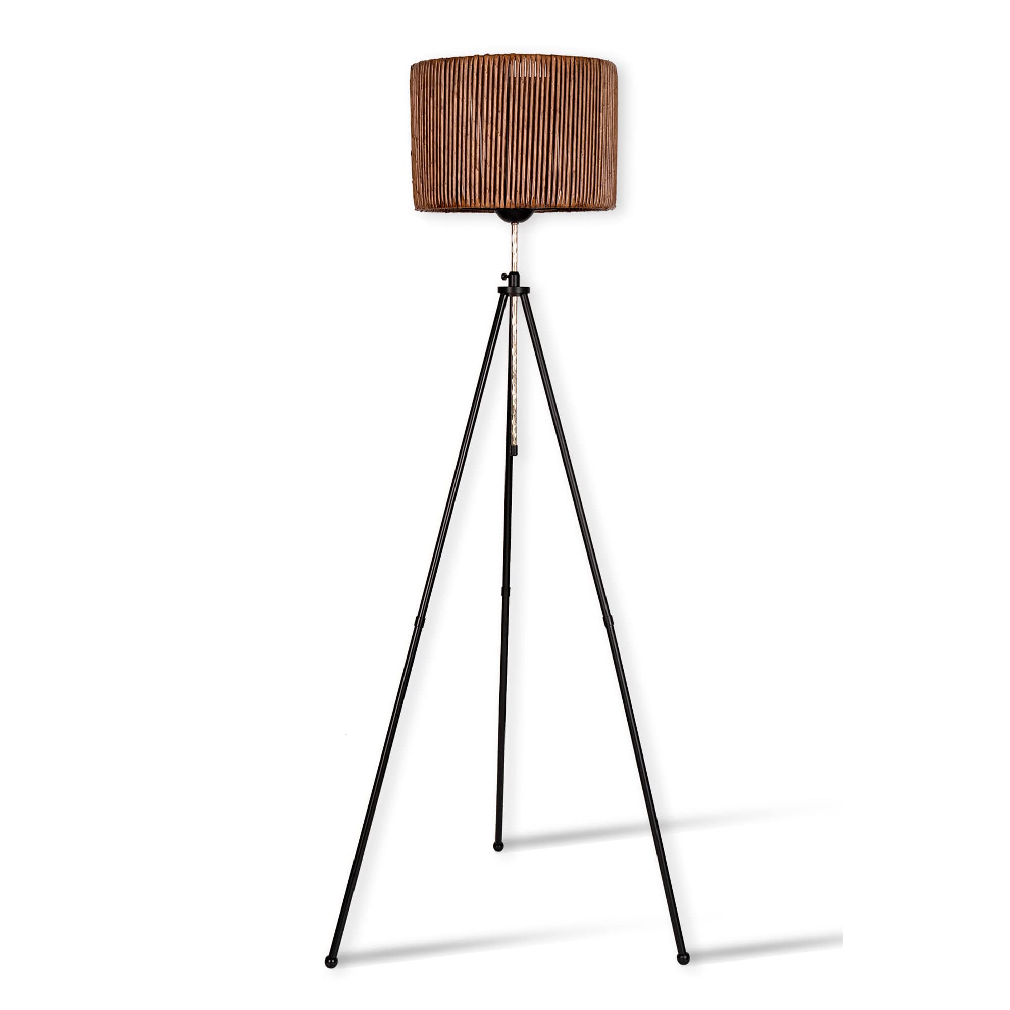WELL HOME MOBILIARIO & DECORACIÓN Lámpara de pie 165 cm. negro/marrón, tipo e 27 Max 45-60 W, WH1075