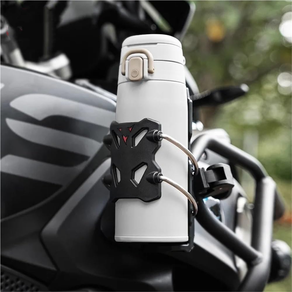 Becherhalter Motorrad Motorrad- Und Fahrradfahren, Automatischer Verstellbarer Getränkehalter, Universelle rutschfeste, Verschleißfeste Wasserflaschenhalterung
