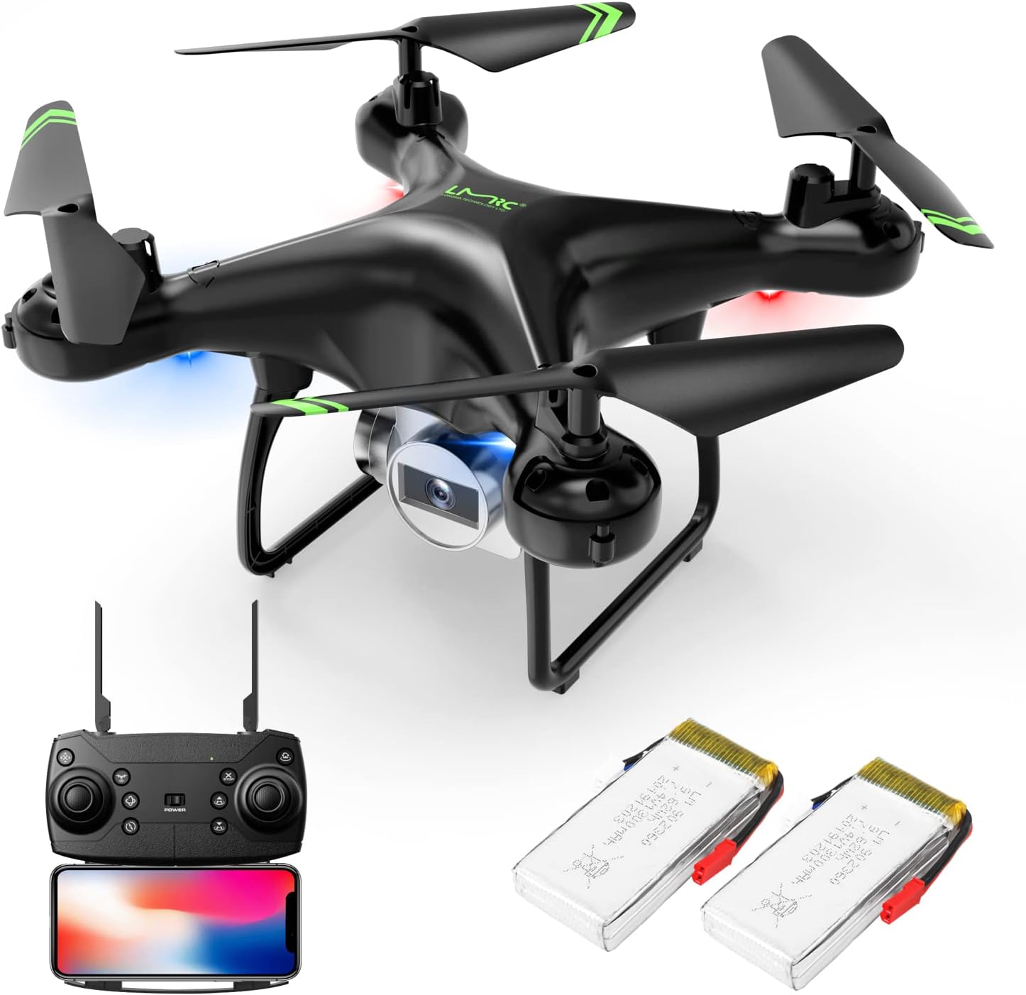 LMRC 04 GPS PRO Drone with 4K UHD Camera for Adults, GPS Auto Return, 5GHz FPV RC Quadcopter Auto Return Home, Altitude Hold, Follow Me, Custom Flight Path, Easy to Use for Beginner 2 Batteries