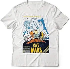 Camiseta Geek Mascilino Cat Wars 5 Cores