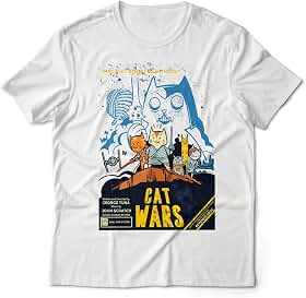 Camiseta Geek Mascilino Cat Wars 5 Cores
