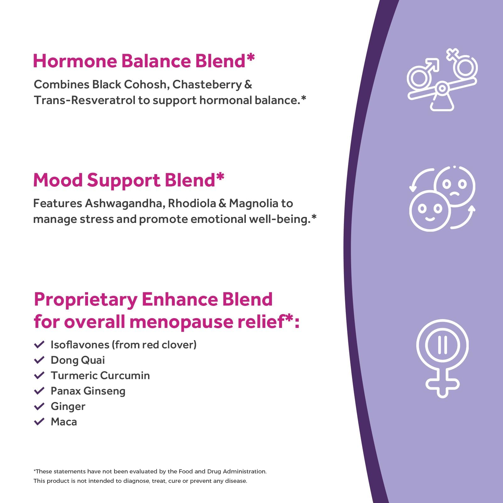 Doctor's Recipes Menopause Supplements for Women, Probiotics 150 Billion CFU, Black Cohosh for Menopause Hot Flashes, Ashwagandha, Dong Quai, Supports Mood, Energy, Hormone Balance, 60 Capsules — Amazon image 5