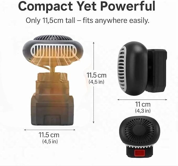 Calefactor Eléctrico Portátil a Batería con Protección Antivuelco miniatura 2