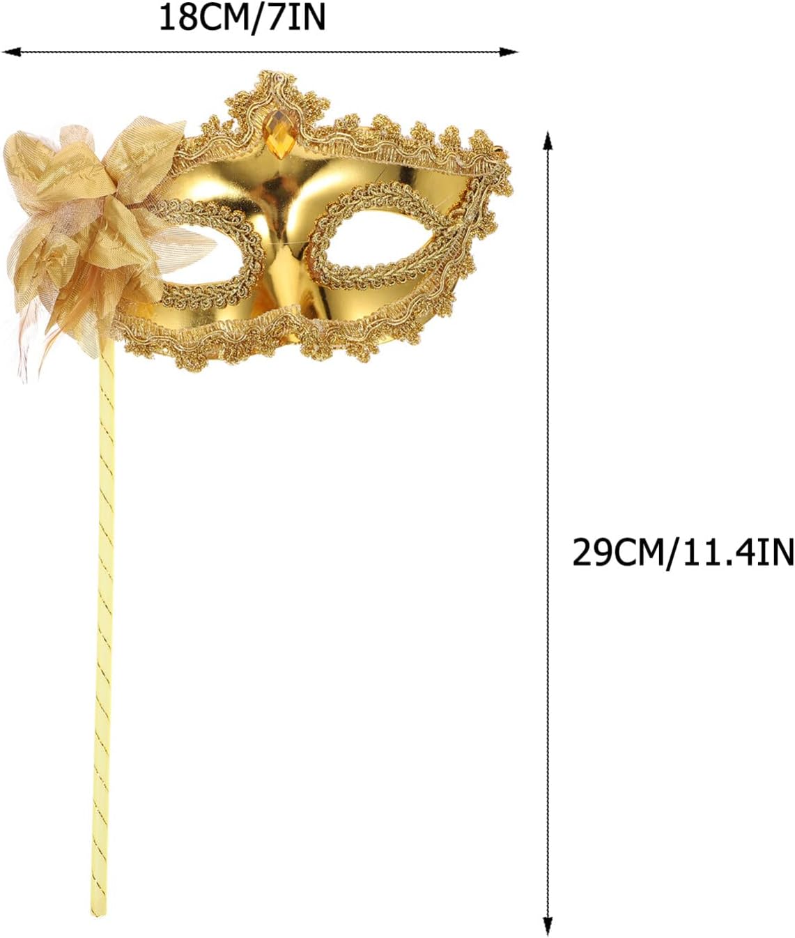 STOBOK 3pcs Halloween Mask On Stick Plastic Mask for Halloween Carnival Party Prom Ball Fancy Dress