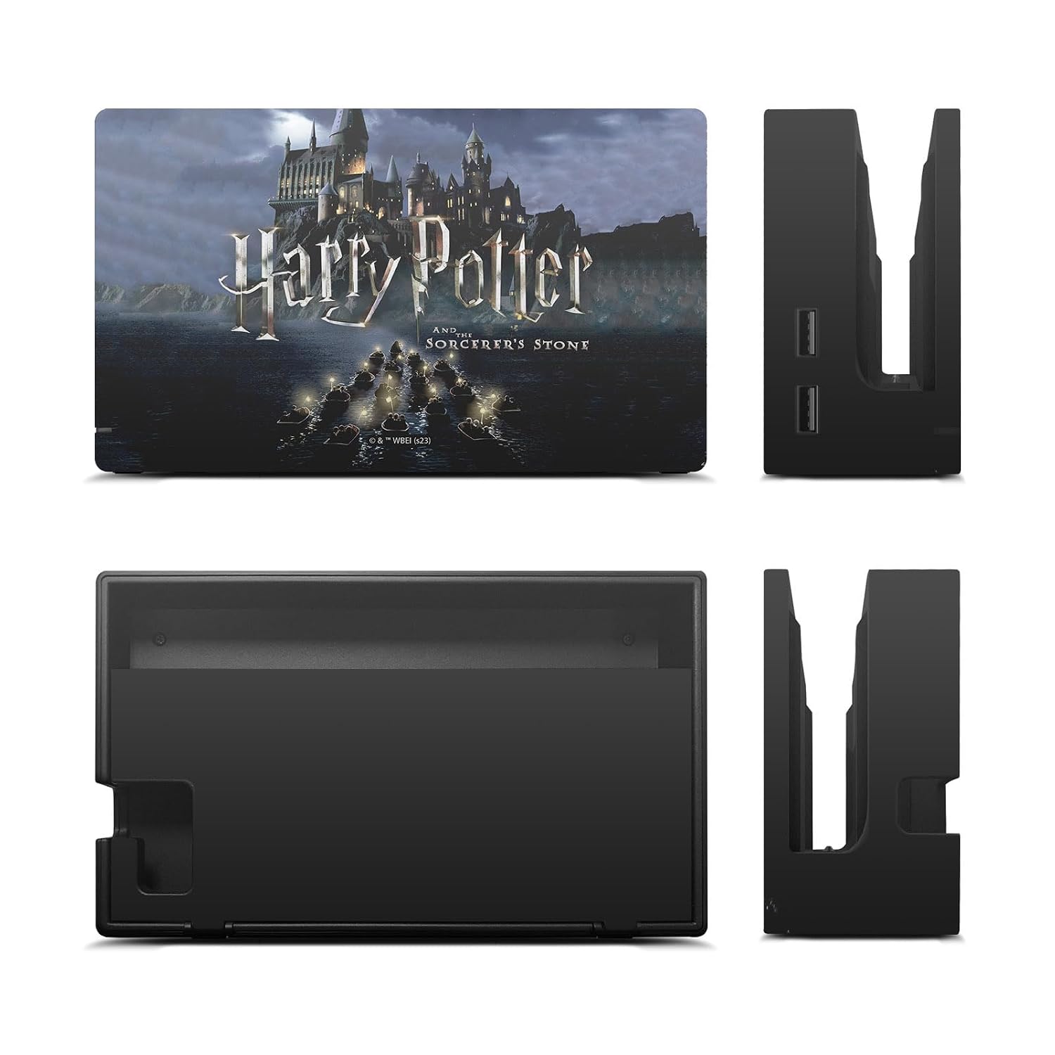 Head Case Designs Officially Licensed Harry Potter Castle Graphics Vinyl Sticker Gaming Skin Decal Cover Compatible With Nintendo Switch Console & Dock & Joy-Con Controller Bundle
