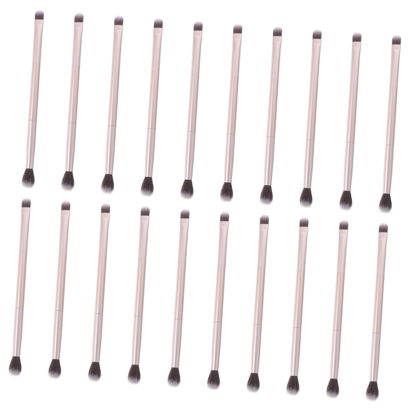 IWOWHERO 20Pcs Dual Ended Eyeshadow Brush Versatile Makeup Tool for Blending Eye Shadow and Nose Contouring Soft Bristles for Precision Application Design