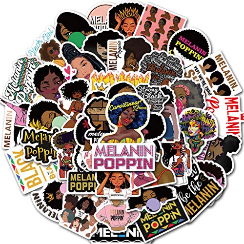 image for NineGirl Music Star Melanin Poppin Stickers Pack 50 Pcs Singer Sticker