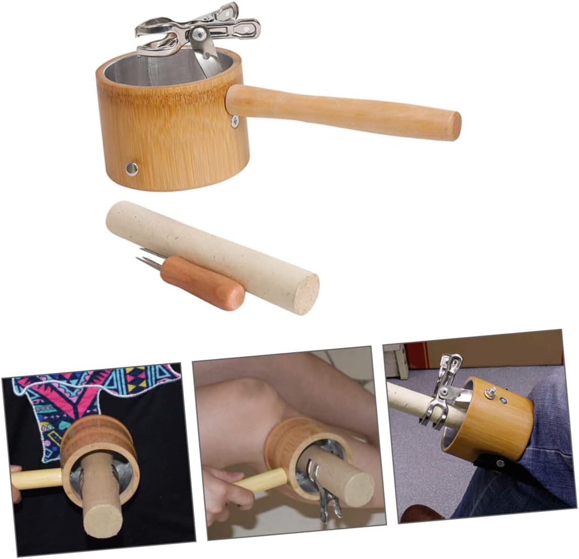 Handheld Moxibustion Stick Holder Tool Portable Acupoint Massage Box with Durable Bamboo Design for Moxa Therapy and Easy Ash Management
