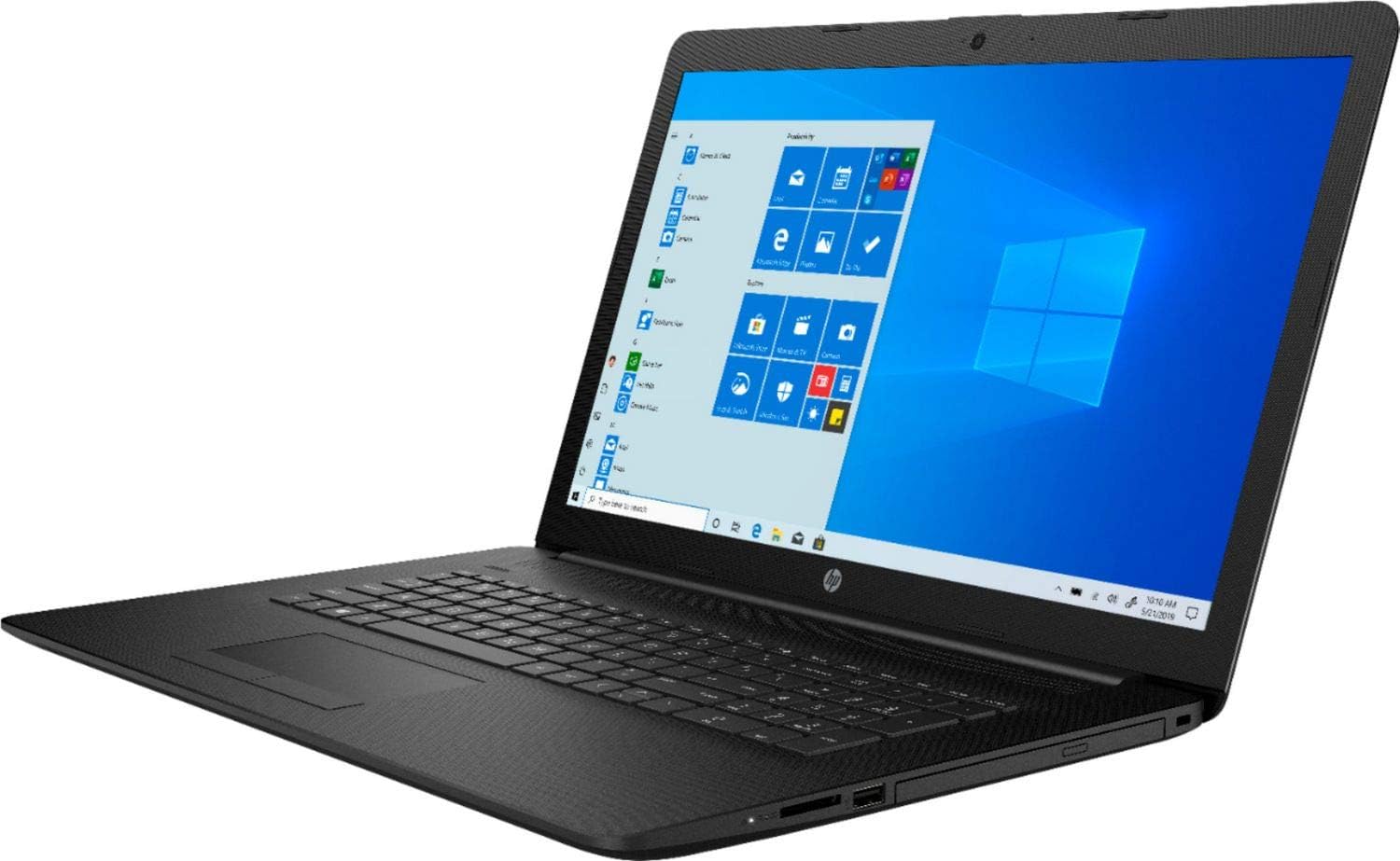 HP 2020 Laptop, 17.3" HD+ Screen, 10th Gen Intel Core i5-1035G1 Quad-Core Processor up to 3.60GHz, 8GB DDR4 RAM, 256GB PCIe NVMe M.2 SSD, DVD-RW, HDMI, Wireless-AC, Bluetooth, Windows 10 Home, Black