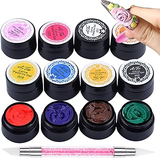 Juego de gel para esculpir uñas 3D de 12 colo...