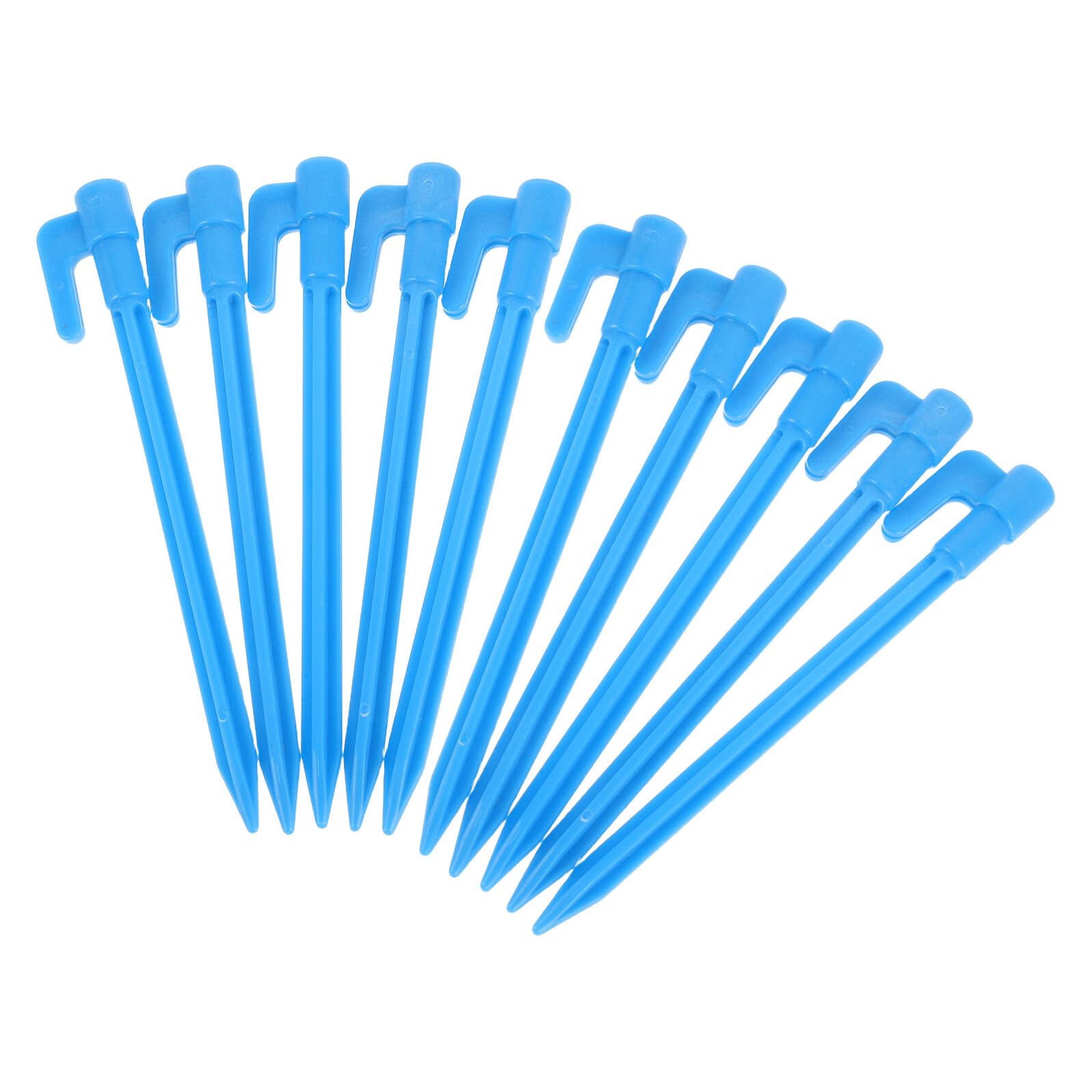 Piquets Ancres de Tente 100 Pièces en Plastique Bleu pour Camping