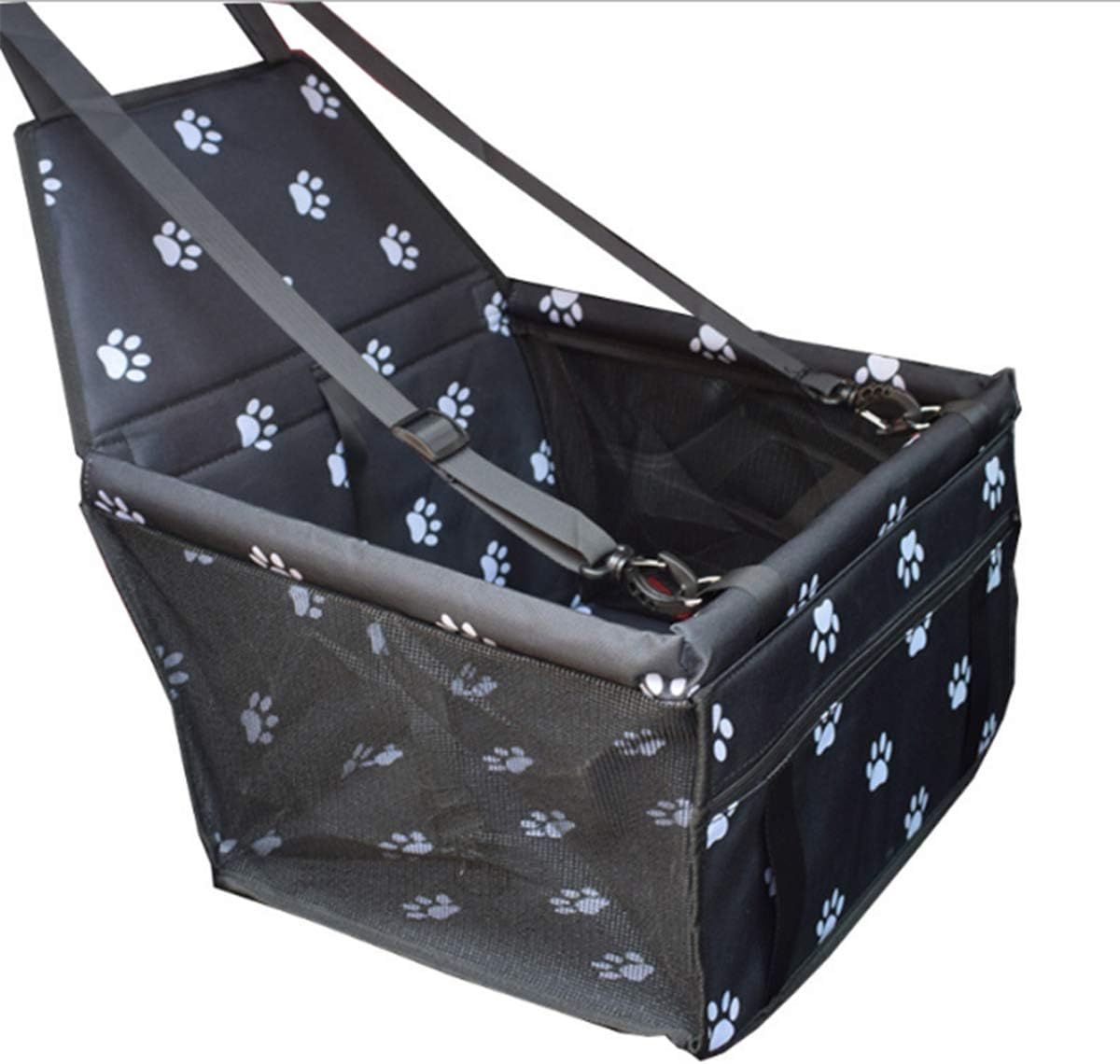 Dog Car Seat Car Booster Seat Travel Carrier Cage Oxford Breathable Folding Soft Washable Travel Bags for Dogs Cats or Other Small Pet