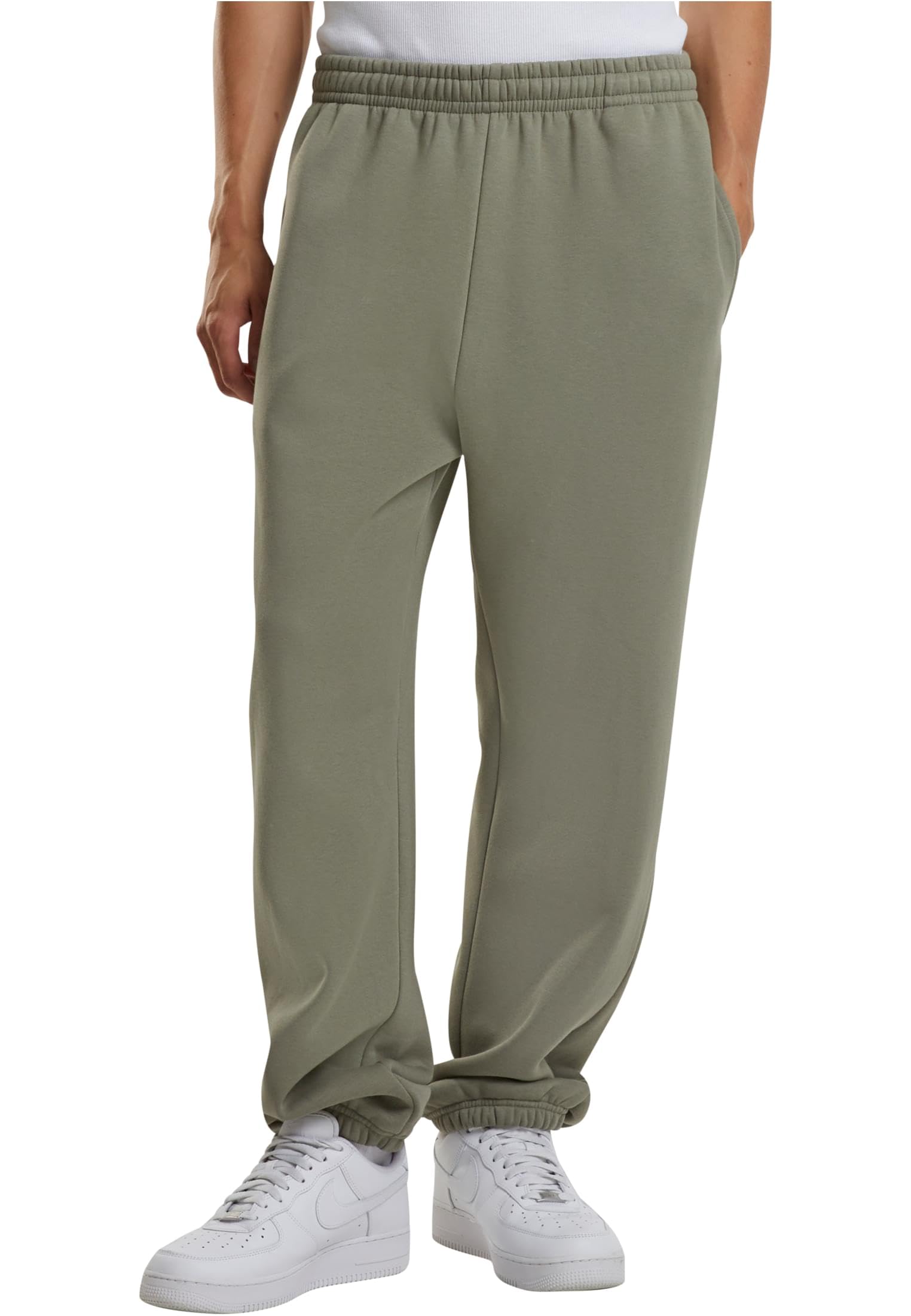Build your Brand Men's By286-fluffy Sweatpants, Paleolive, S