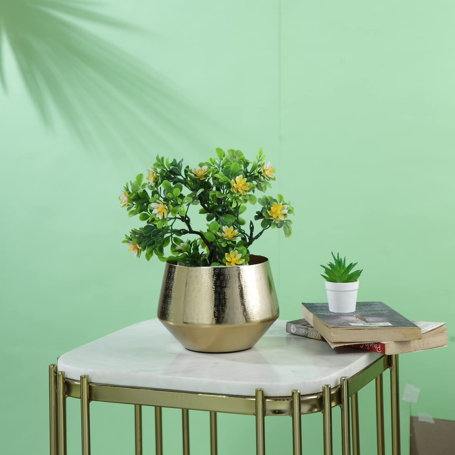 CraftVatika Metal Planter Pots Flower Vase for Indoor Outdoor Plants, Balcony, Tabletop, Home