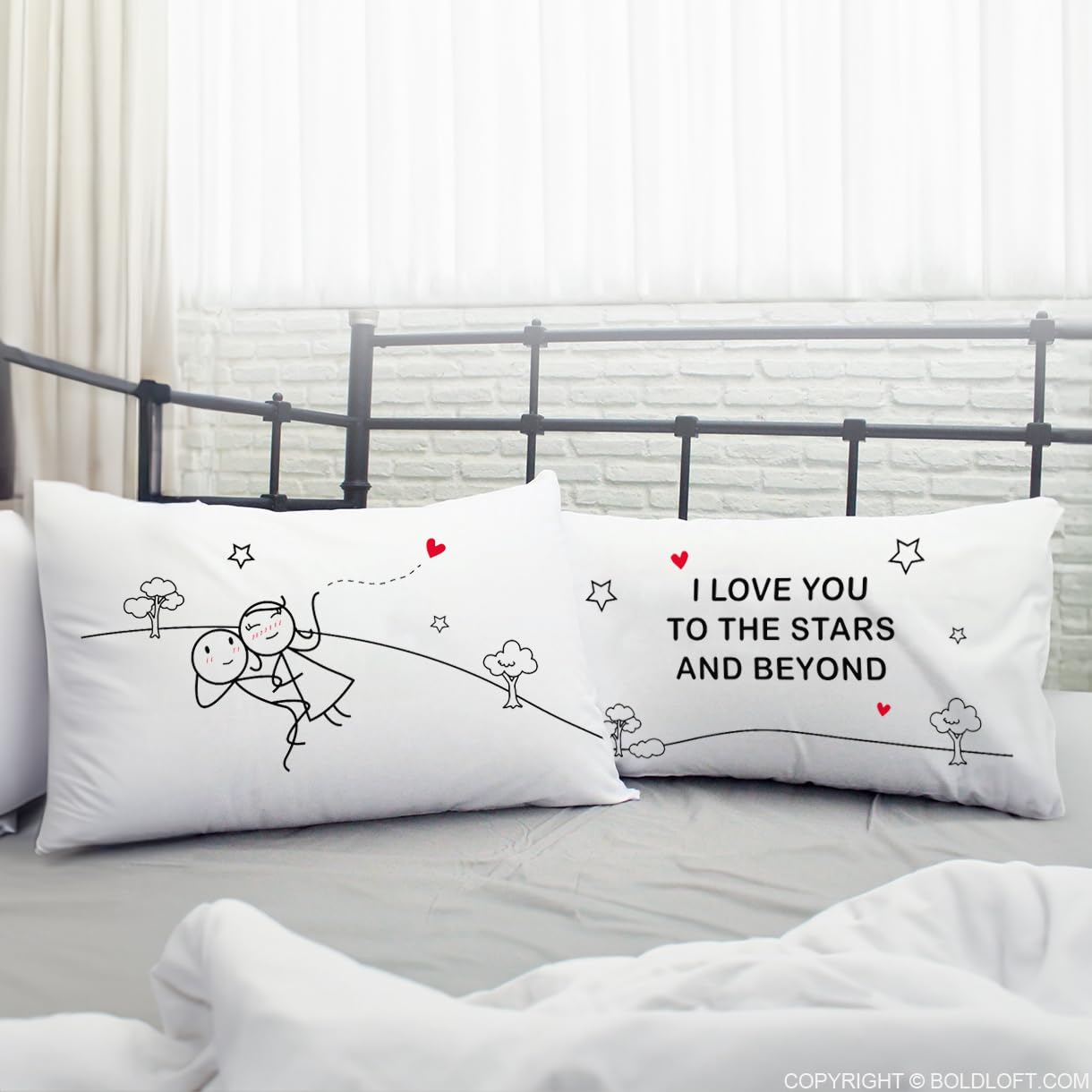 Set Di 2 Federe In Flanella Con Scritta Romantica 'I Belong With You' – 30,5x50,8 Cm Per Cuscini Divano E Letto - 3