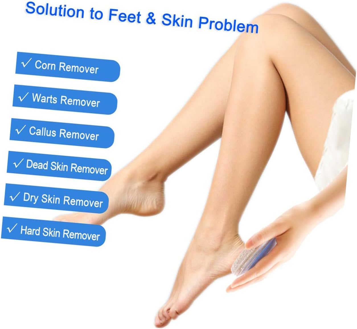 6pcs Double-Sided Pumice Stone Foot Pedicure Tool Callus Remover Dead Skin Scraper with Brush for Cracked Heels and Foot Exfoliation Care Random Color