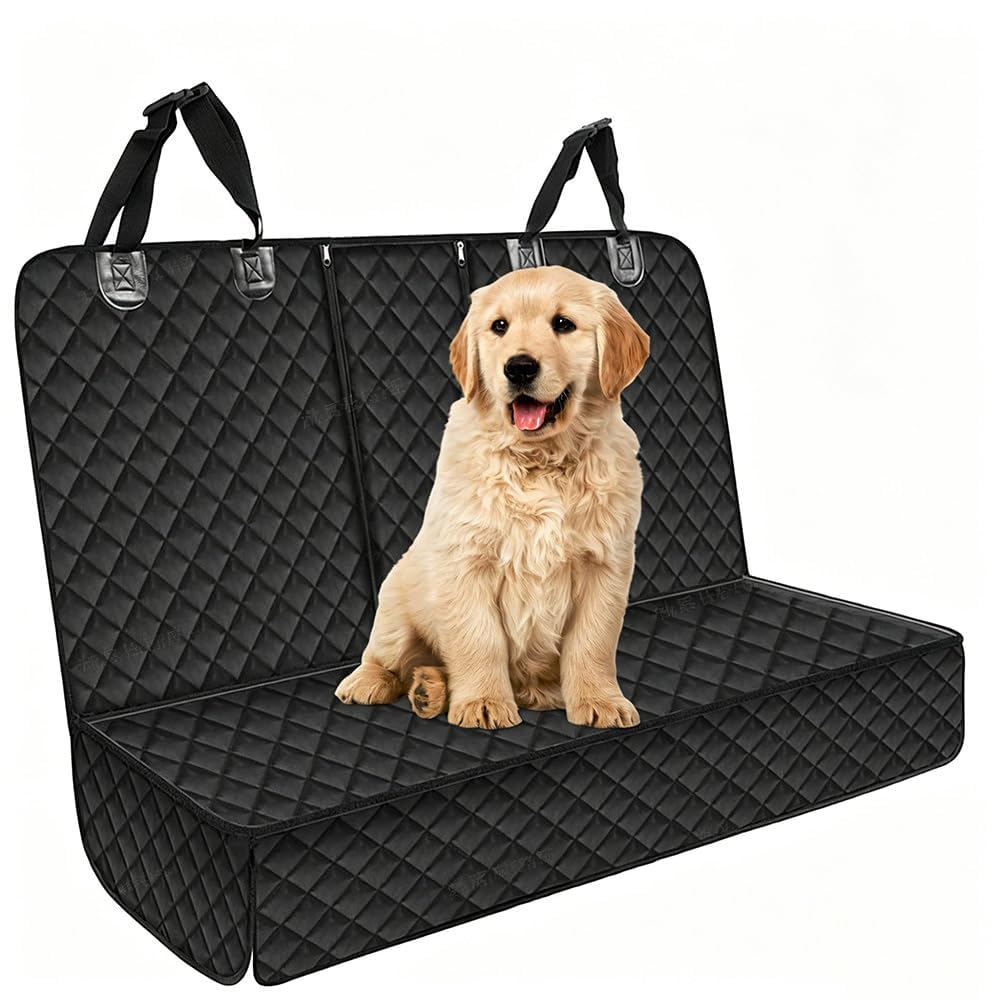Tryagat 1 Piece Dog Car Seat Cover suitable for Abarth 500 500e 500C 595 600e, Rear Mat made of 600D Oxford Waterproof Non-Slip Pet Travel Cover