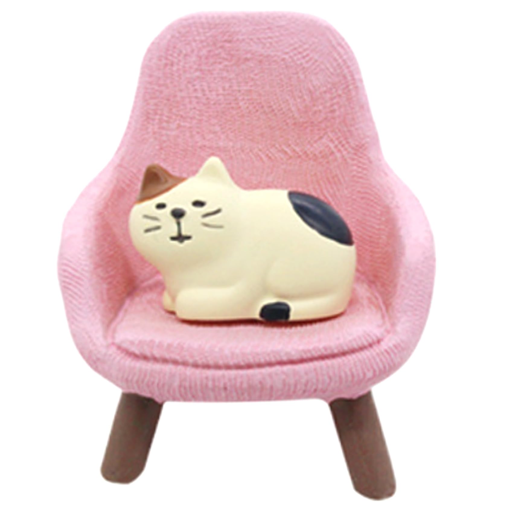 Tsawntd Cat Figurine with Sofa Cute Mini Cat DIY Japanese Style Decorative Tiny Cats Resin Cartoon Miniature Cats for Microlandscape Tabletop, Style2 Tiny Mini