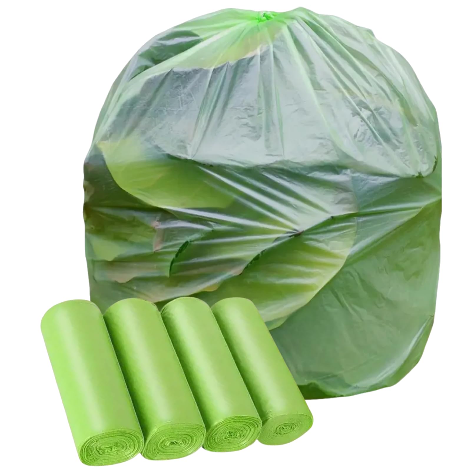 Biodegradable Large Trash Bags 13+ Gallon Tall Kitchen Recyclable Waste Bags, Heavy Duty 1.18 Mil & Leakproof, 50 Liter Bin Liners for Lawn Yard,Home,