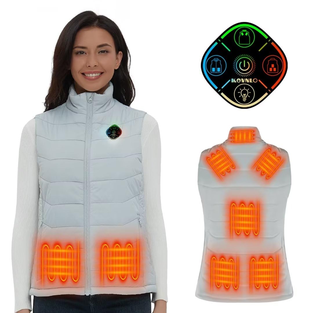 Snapklik.com : KOVNLO Womens Heated Vest, 5 In 1 Smart Controller ...