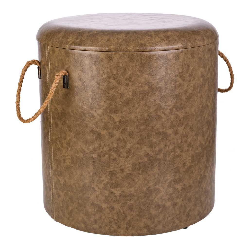 Tabouret en bois noble et canevas haut de gamme pour intérieur épuré