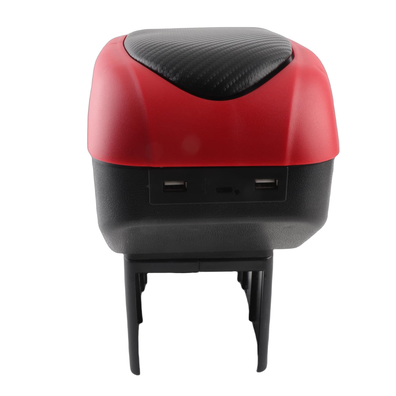 Wakects Organizer do Centralnego Przechowywania w Samochodzie, Podłokietnik ze Skóry ABS PU z 2-warstwowym Schowkiem i 6 Portami USB, Regulowany, Przesuwany Organizer w Konsoli środkowej do SUV-ów,