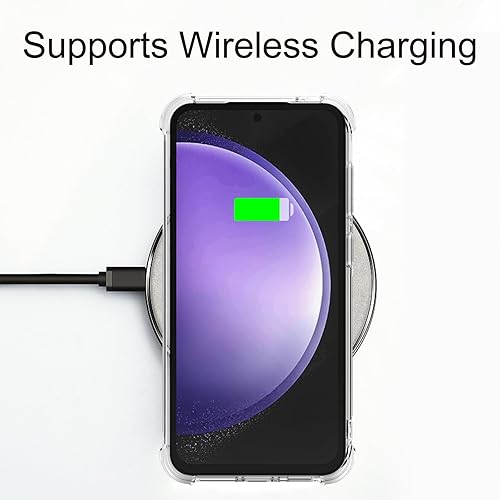 Miniatura 5 de Osophter Funda para Samsung Galaxy S23 FE funda de goma TPU flexible para Samsung S23 FE (flor roja)