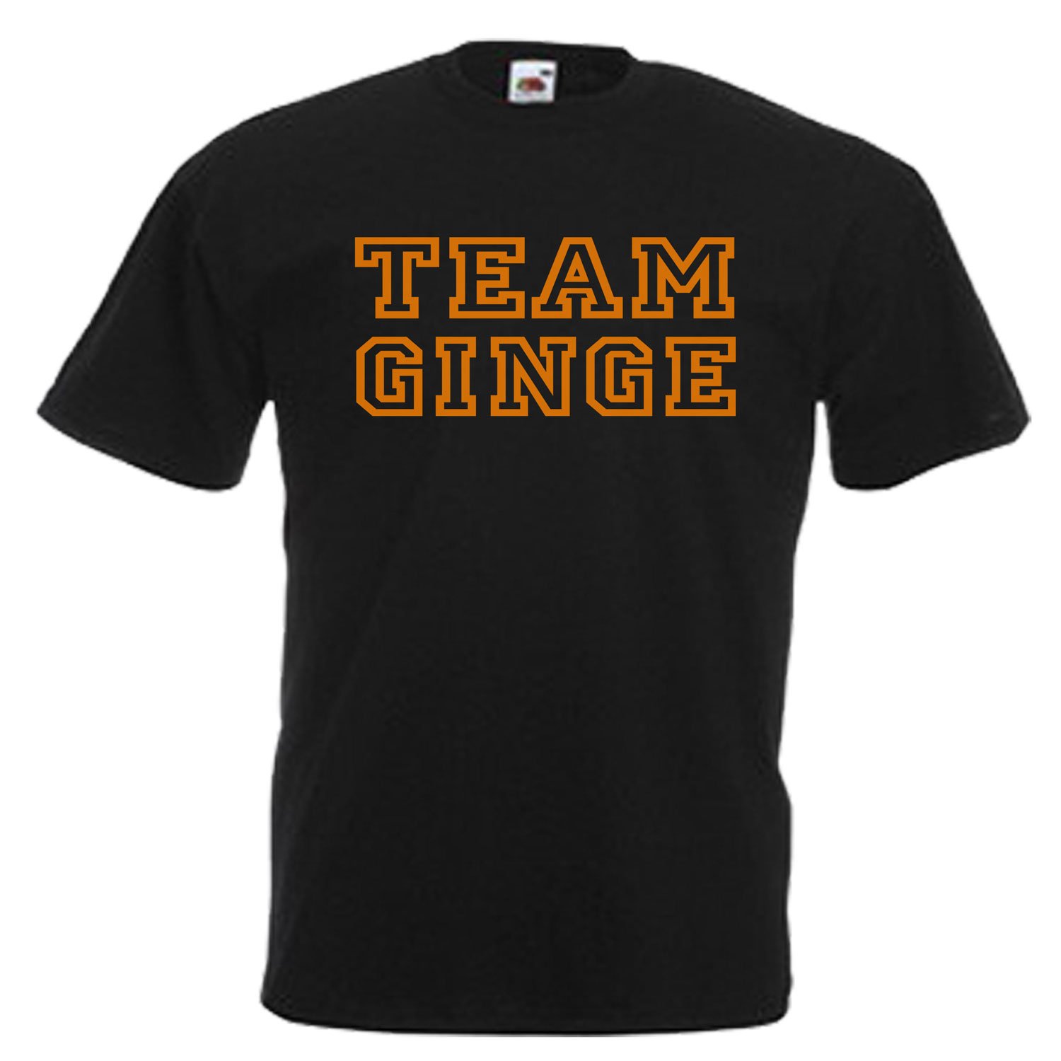 Team Ginge Funny Ginger Hair Slogan Adults Mens Unisex Tshirt Black