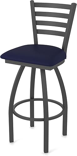 Miniatura 9 de 410 Jackie Taburete de bar giratorio de 36 pulgadas con acabado de peltre y asiento de vinilo negro Vinilo negro,Canter Burdeos,Canter