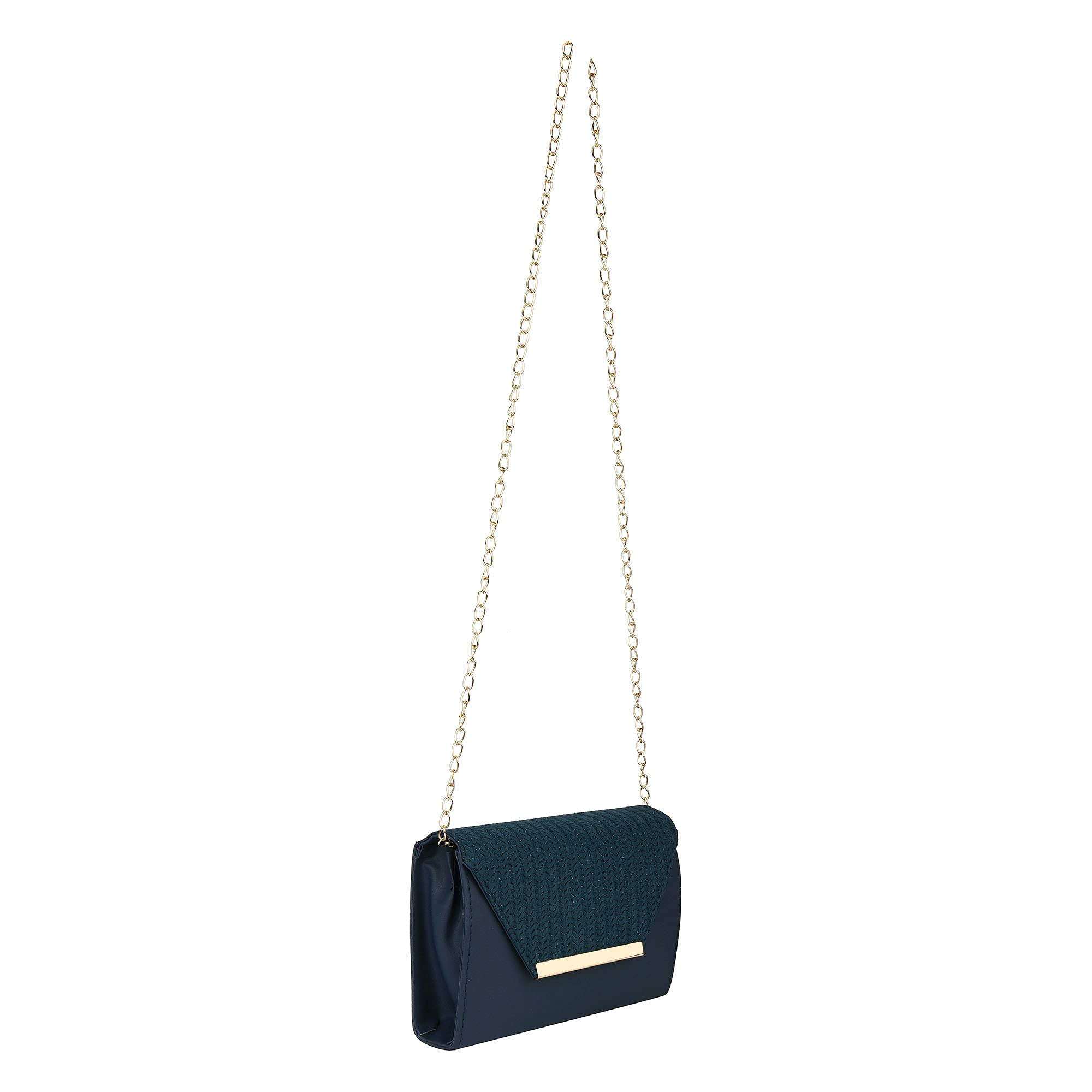 SHAMRIZ Sling Bag for Women & Girls | Fancy Envelope Clutch Purse with Gold Chain | Crossbody Shoulder Bag for Parties, Weddings, and Gifts 2