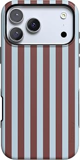 Casely iPhone 17 Pro Case | Sunday in Brooklyn | Chocolate Blue Stripes | Bold Protective Design | Compatible with MagSafe