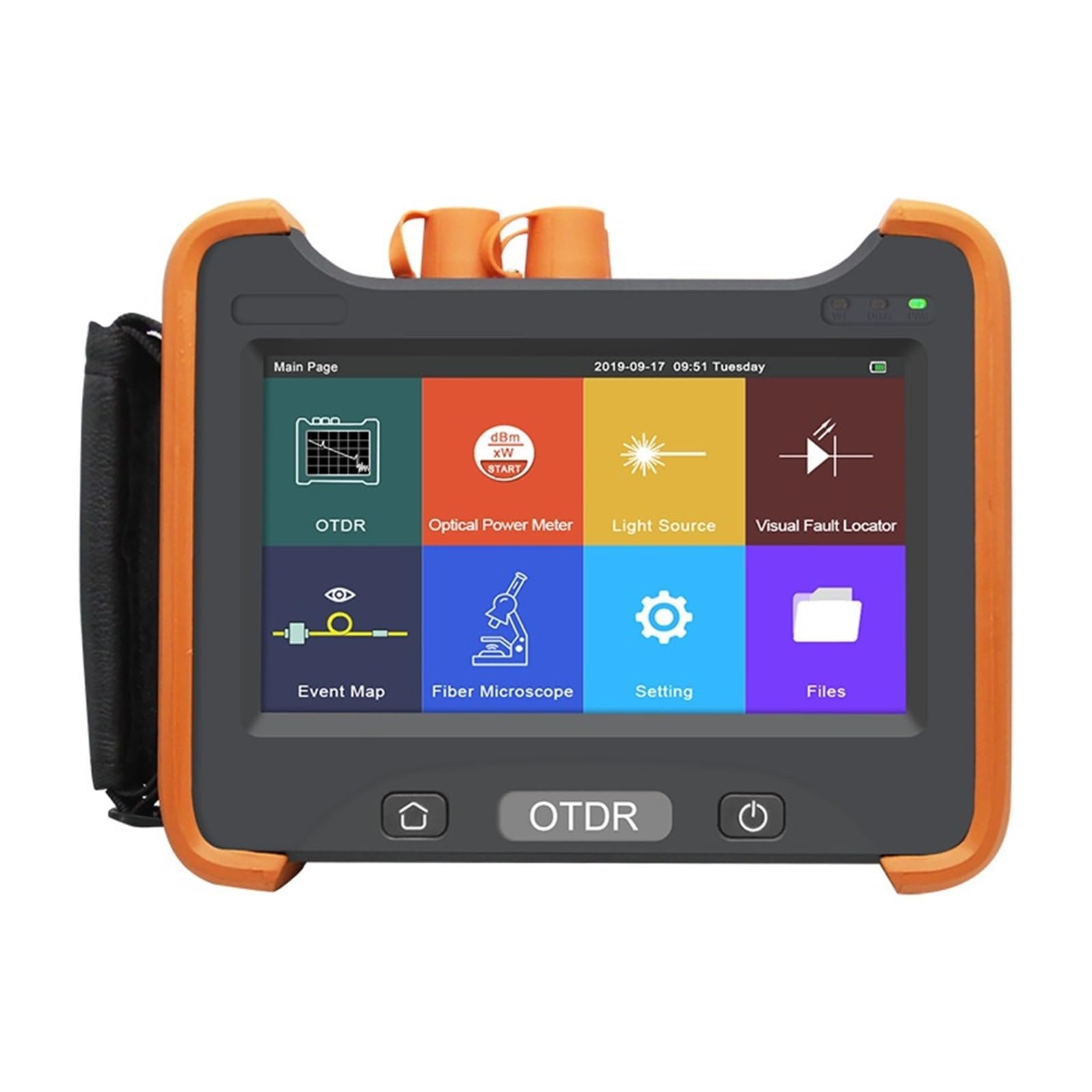 OTDR numérique avec écran tactile LCD réflectomètre optique de domaine temporel testeur de réseau 850/1300/1310/1550/1625nm(UPC,1310 1550nm 37 35db)