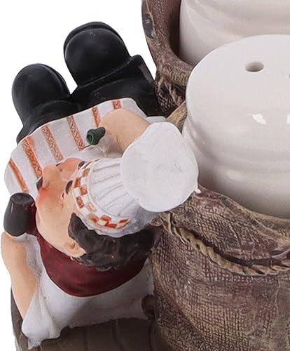 Miniatura 5 de Juego de salero y pimentero, coctelera de condimentos de estatua de chef, coctelera de especias para decoración de granja, cocina, restaurantes