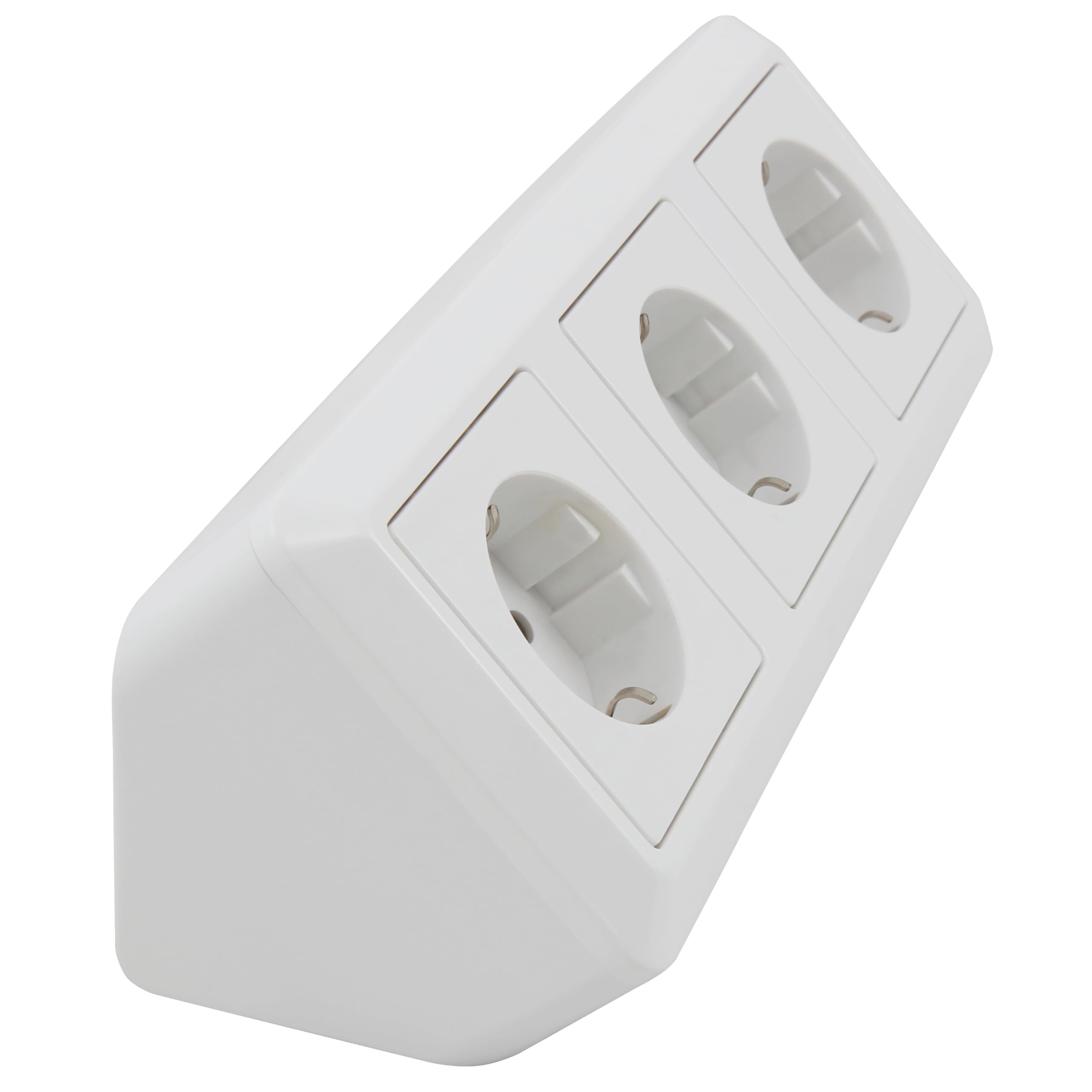 MC POWER Bloque De Enchufes, 3 Enchufes, 250 V, 16 A, Montaje Mate