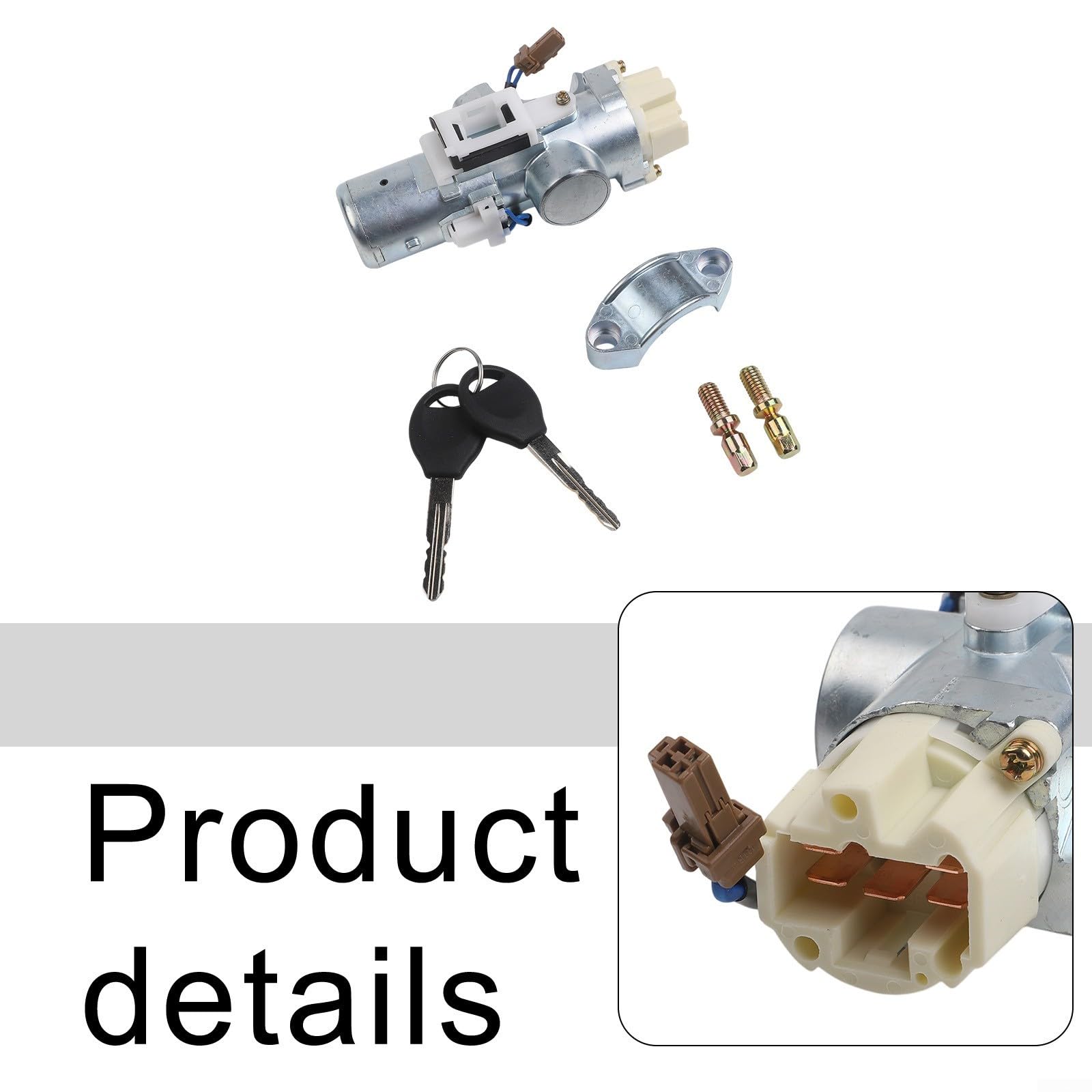 Interrupteur de verrouillage d'allumage D8700JD000 pour Nissan pour Qashqai J10 2007–2014 Ajustement direct avec deux clés de style d'origine