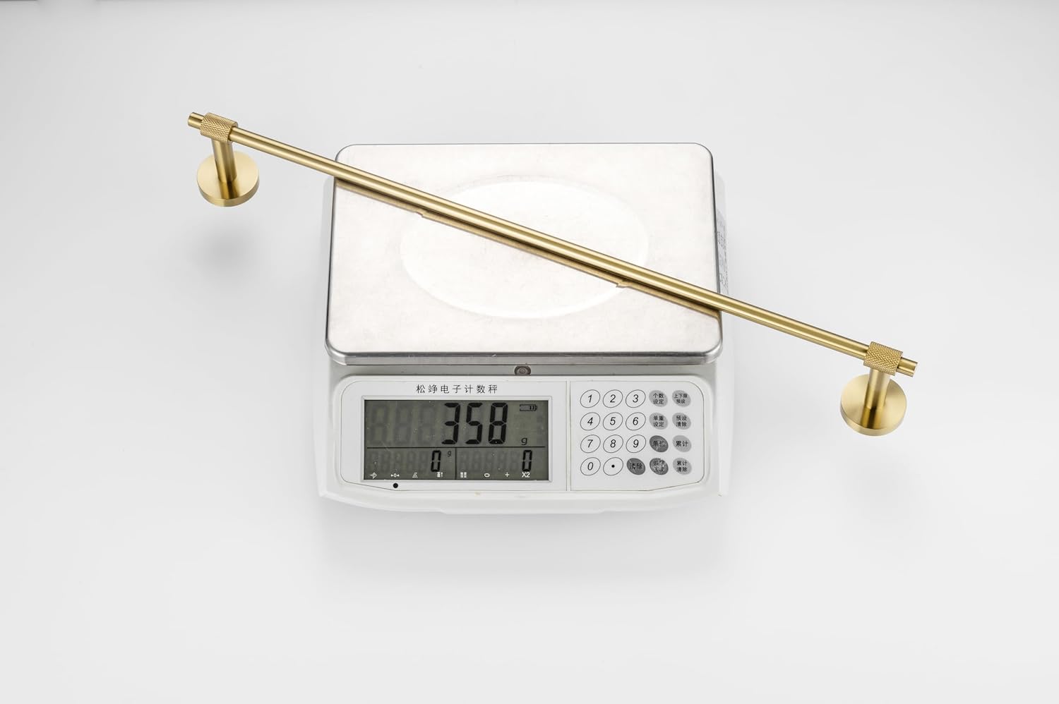 Single Towel Bar - Avant Series, Stainless Steel Bathroom Towel Rack Hanger, Heavy Duty, Wall Mounted Single Bar with Roll Flower Design, Modern Luxury Racks for Home and Hotel - (Brush Gold)