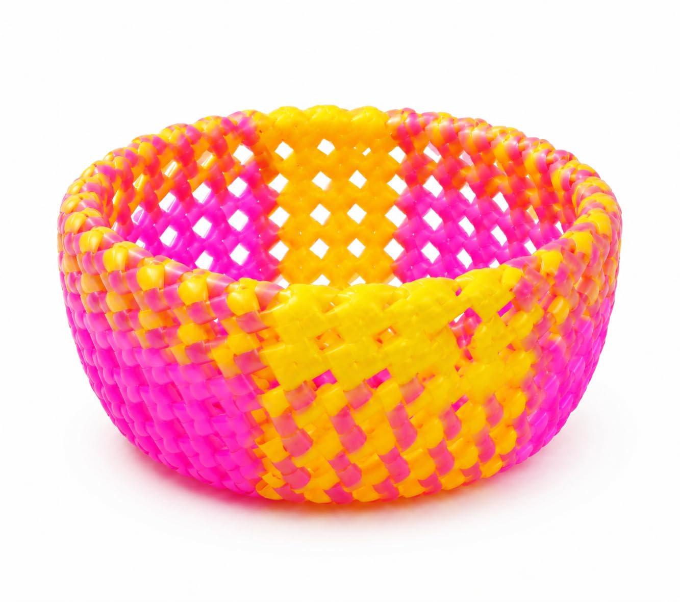 Mini Plastic Wire Basket for Pooja Return Gifts | Handwoven Gift Basket with Handle | Reusable Decorative Basket for Navaratri, Varalakshmi Vratham, Haldi Kumkum, Wedding Return Gifts | 10 cm (Model3)-image-31