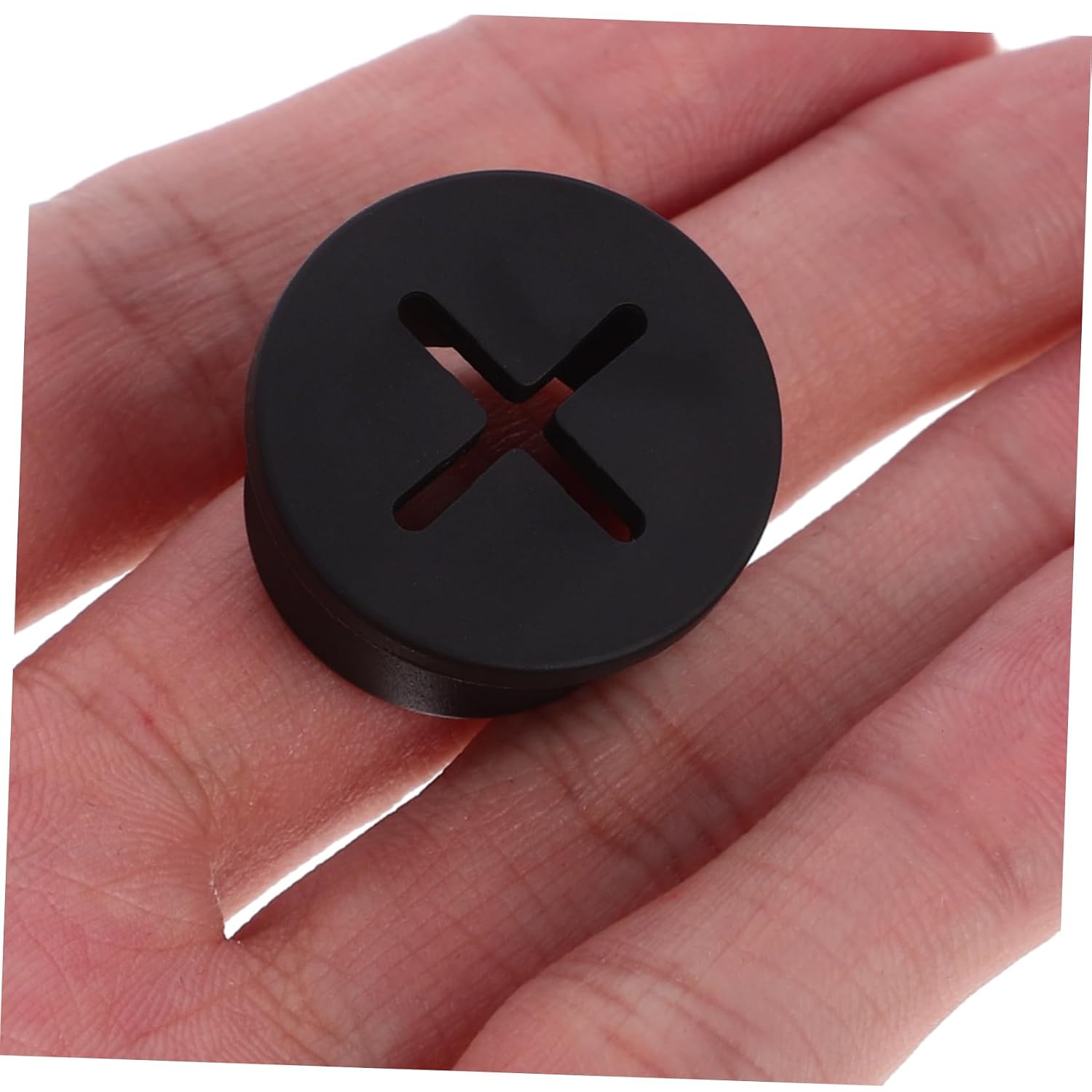 12pcs Black Rubber Cable Grommet 20mm Round Desk Hole Cover