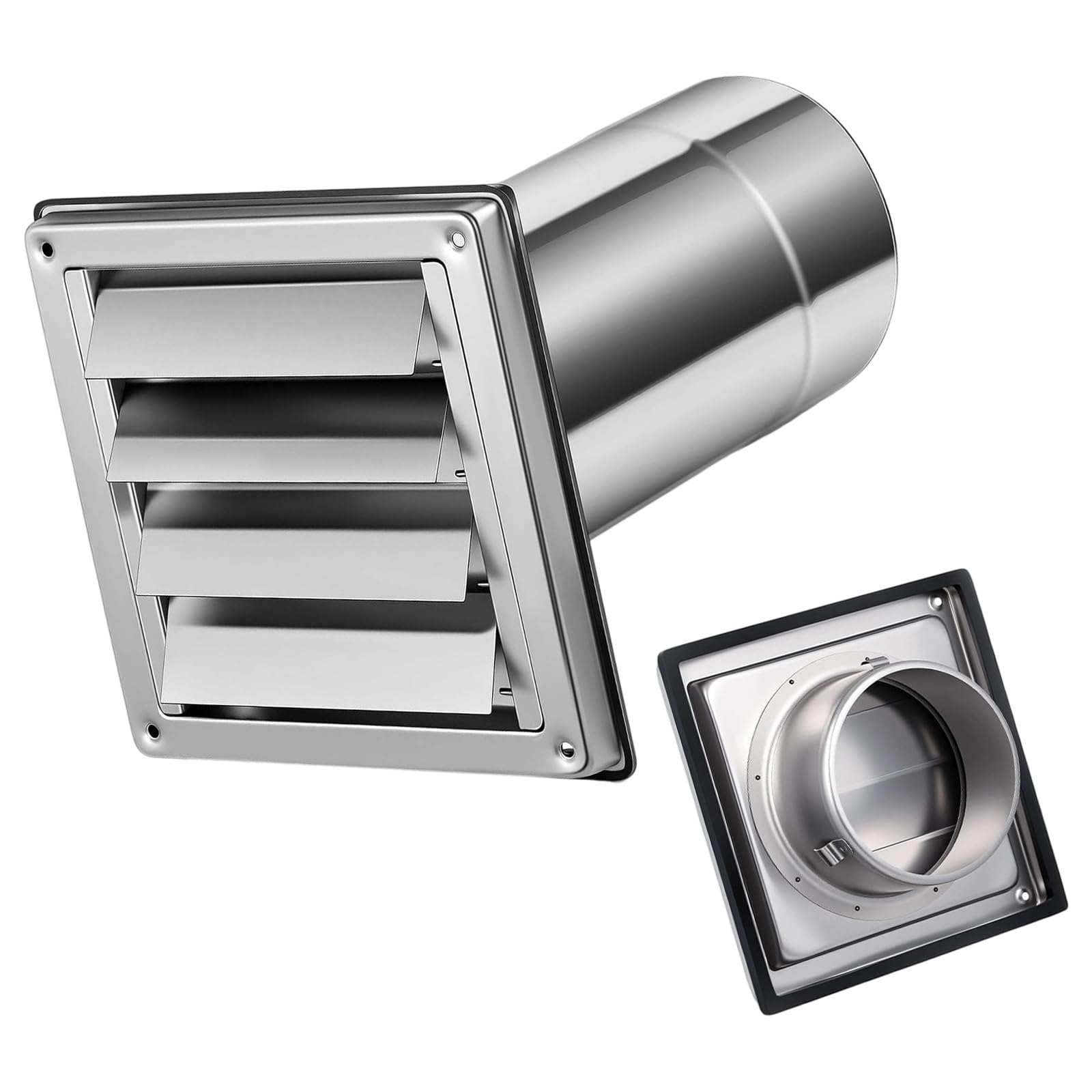 HGENAHGTF Stainless Steel Air Vent Duct Grill Replacement Ventilation Grille Ventilation Cover Air Outlet External Wall Rain Cap Stainless Steel Vent Duct Grill