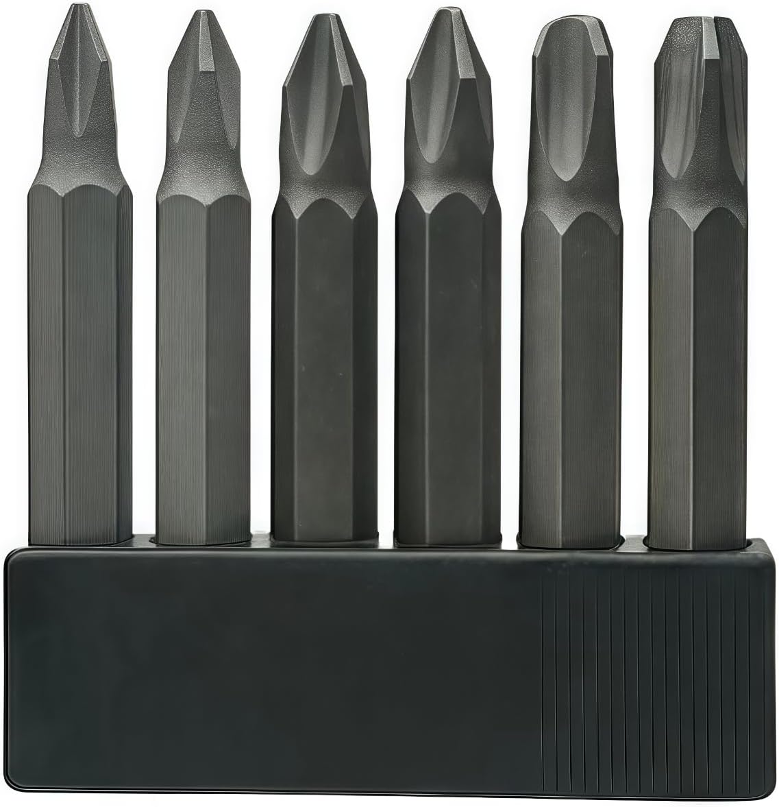 6-pack Japanese Screwdriver Set, Compatible with JIS Screws, Phillips Head with 1/4" Magnetic Tips (50mm), S2 Steel, 6-Slot Strip for Electronics, Car, Appliance Repair