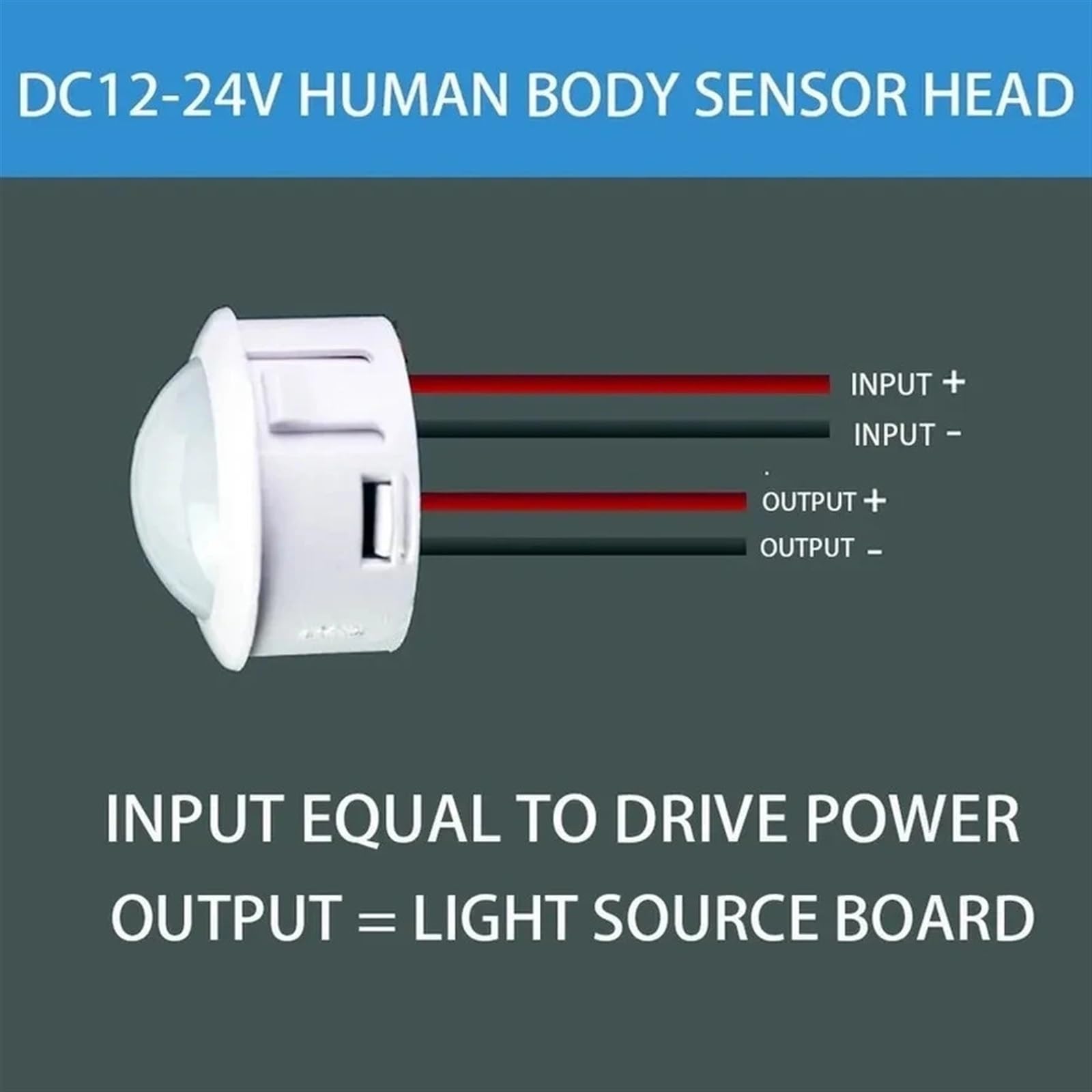Capteur De Lumière Automatique De Mouvement Infrarouge Pir, Interrupteur De Détection IR 12V 24V DC 110V 220V AC, Lampe De Nuit À Induction du Corps Humain, 10/5 Pièces (Color : 10pcs 9-60VDC)