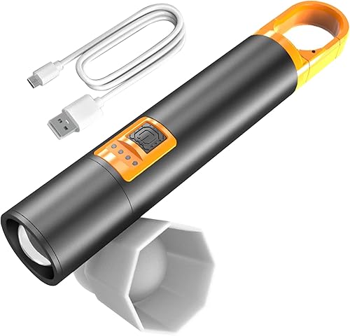 Antorchas estándar, linterna S18 con zoom de 3 modos, linternas LED superbrillantes colgantes recargables para banco de energía, linternas potentes