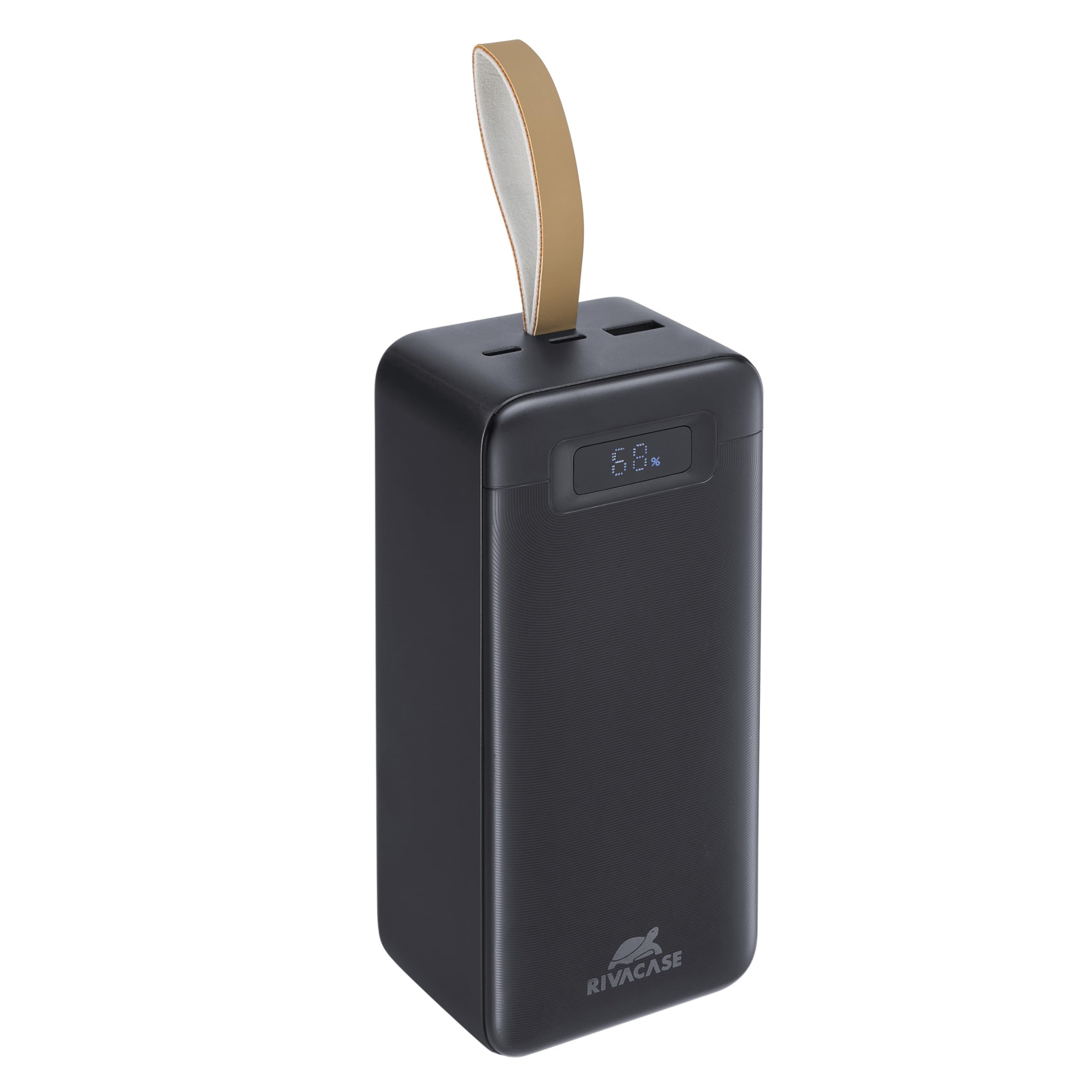 RIVACASE Batterie externe VA1084 40 000 mAh, QC/PD 65 W, compatible avec les ordinateurs portables, chargeur portable avec écran LCD, 2 entrées et 3 sorties, parfait pour MacBook, iPhone, Dell, HP,