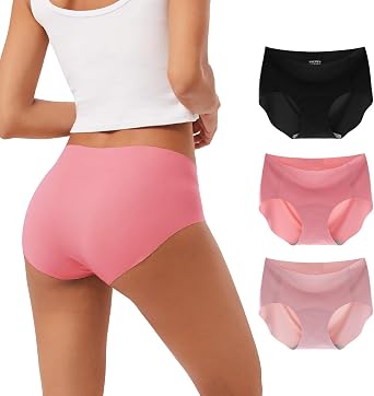 INNERSY Womens Seamless No Show Hipster Panties Invisible Light Underwear 3-Pack