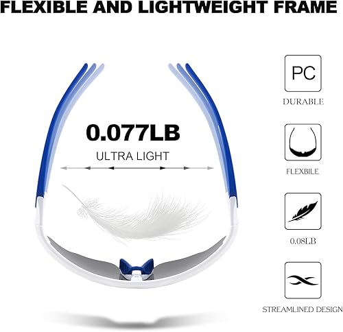 Miniatura 5 de Karsaer Gafas de sol polarizadas de los deportes de ciclismo hombres mujeres, correr, MTB, kayak
