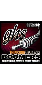 Cordes De Guitare électrique GHS Thin Core Boomers Custom Light - Jeu 009-046 - Nickel - Noyau Hexagonal - Fabriqué USA