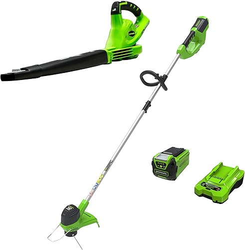 Greenworks G-MAX 40V 12" Cortacésped + G-MAX Sweeper
