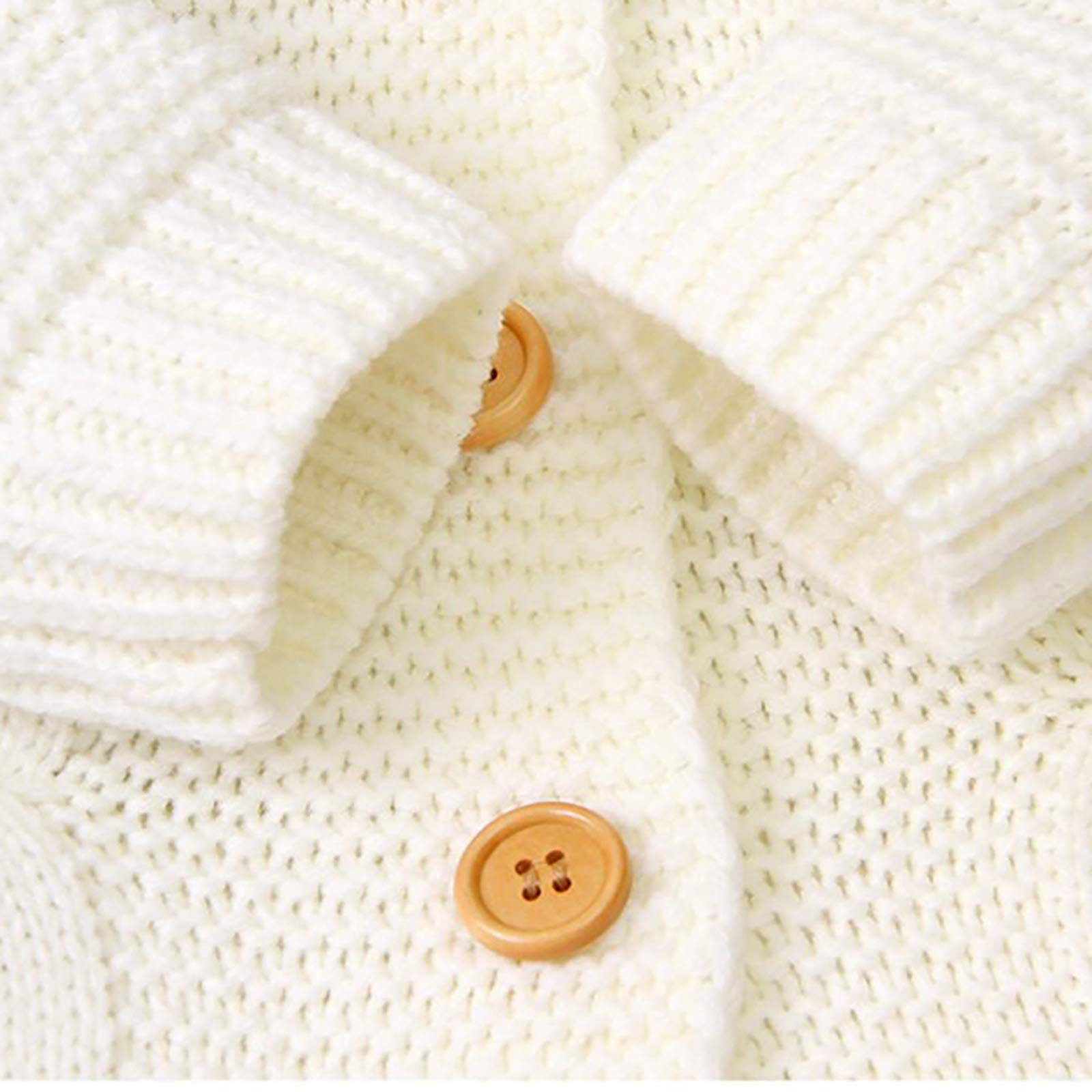 Pelele De Punto con Capucha para Bebé Recién Nacido, Traje De Nieve Más Cálido De Invierno para Niños Niñas Juguetes De Punto para Bebés,Beige,100