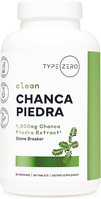 Type Zero Chanca Piedra (1, 800mg) 180 Tablets - Keto Friendly, Non-GMO, 90 Servings